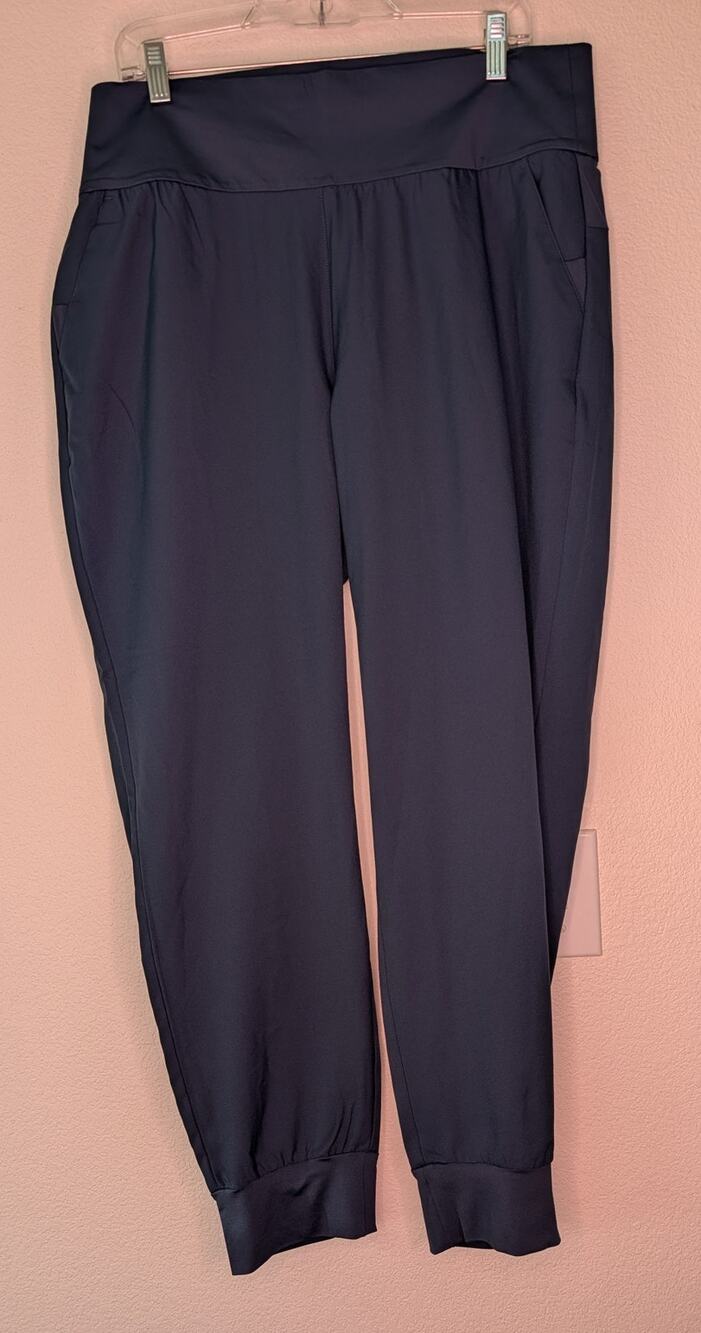 Adidas NWT Women's Solid Woven Joggers Blue XL Recycled Plastic Activewear Gym